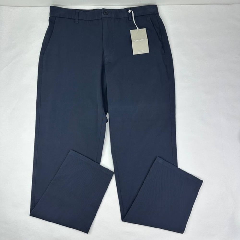 Everlane Uniform Straight Fit Performance Pants Navy Blue Mens Size 33x32 NWT‎